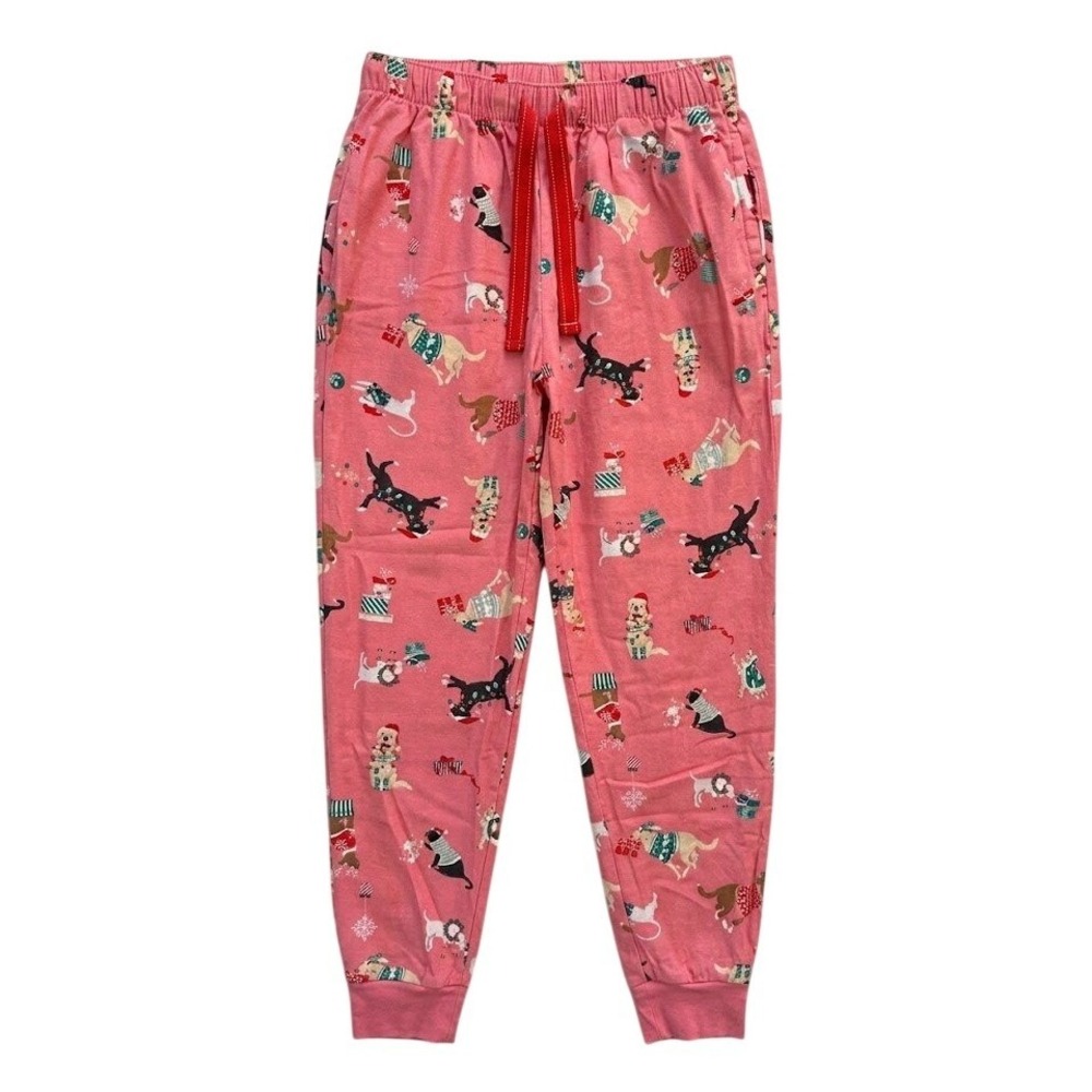 Pink Christmas Dog Pajama Pants XSmall Cute Holiday Winter Cozy